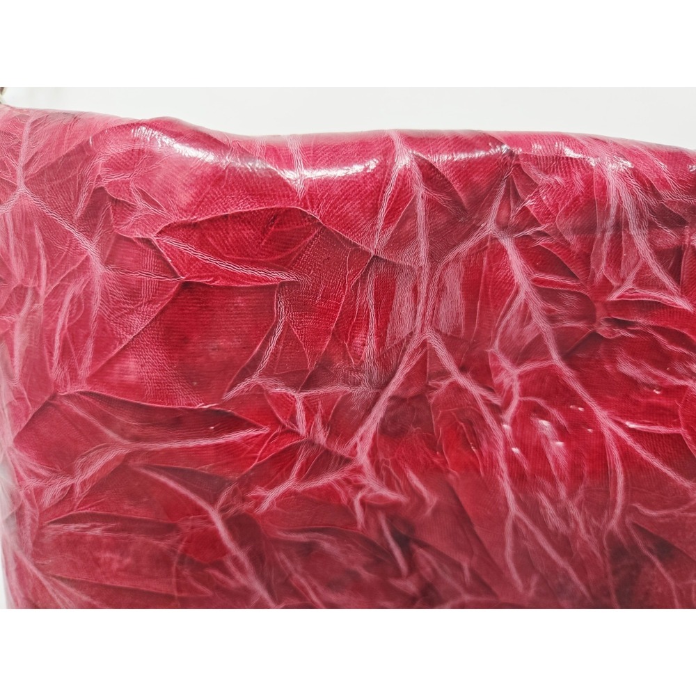 Vintage Jessica McClintock Red Roses  Faux Leather Envelope Clutch‎ Shouder Bag - Picture 8 of 10